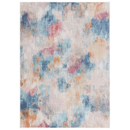 Safavieh 9 x 12 ft. Phoenix 500 Power Loomed Rectangle Area Rug Aqua & Gold Rose PHX508J-9